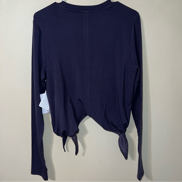 Athleta Samsara Side Tie Sweatshirt Size M NWT Gray purple - Picture 4 of 4